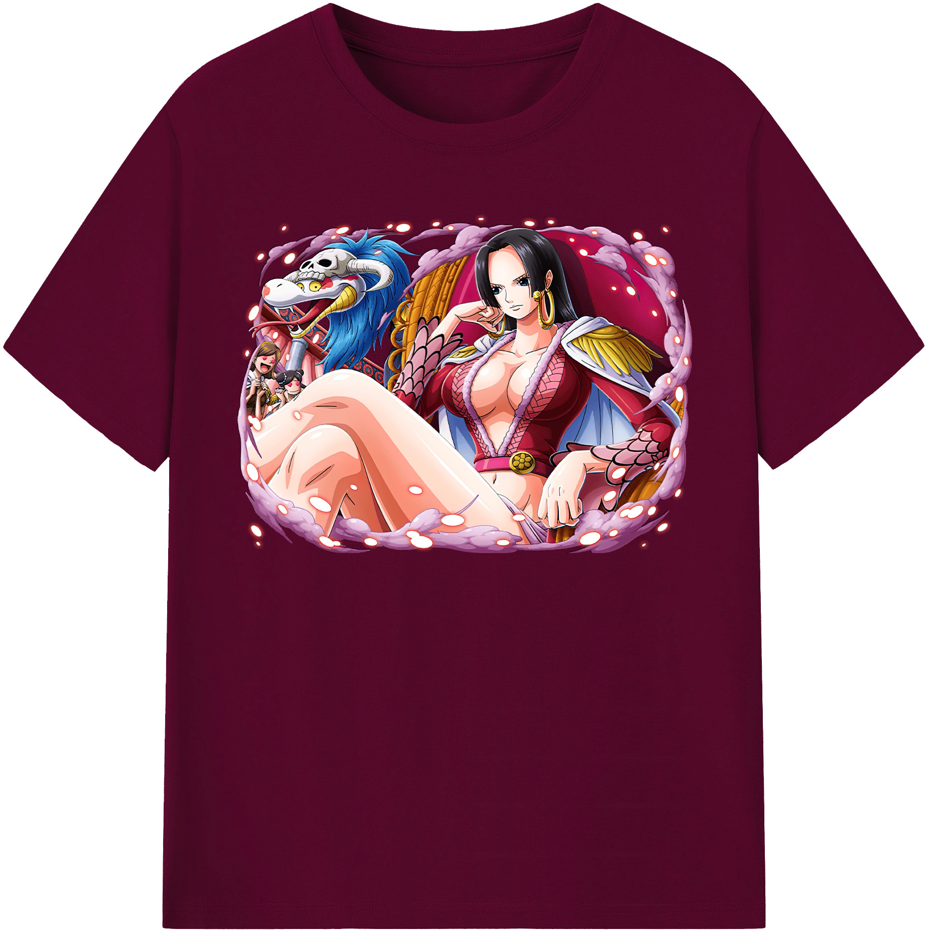 ワンピース ボア・ハンコック ONE PIECE Boa·Hancock レディースカジュアルプリントTシャツ（綿100％）